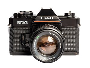 Câmera 35mm - Fuji STX-2 (9.8/10) + Lente 55mm f1.6 + Bateria + Filme