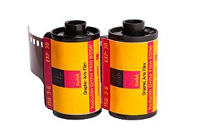 Kit 2 Filmes 35mm - Kodak Kodalith - ISO 3-6 - Rebobinado - 30 poses - 1997 - Preto e Branco