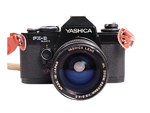 Câmera 35mm - Yashica FX-D (9.7) + Lente 42-75mm (7) + Bateria + Alça + Filme