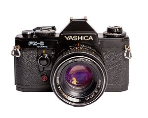 Câmera 35mm - Yashica FX-D (9.7) + Lente 50mm f1.7 + Bateria + Alça + Filmes