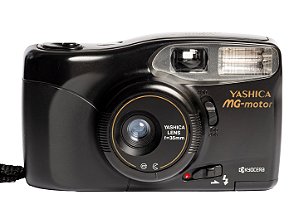 Câmera 35mm - Yashica MG-Motor (7/10) *Flash Não Funciona" + 2 Pilhas AA