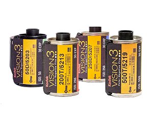 4x Filmes 35mm - Kit Kodak Vision3 Experience - 50D/200T/250D/500T - 30 poses
