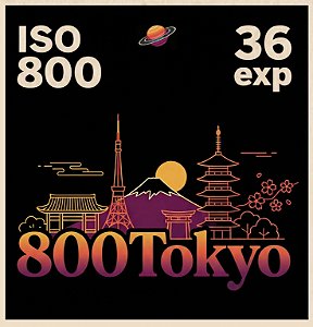 Filme 35mm - 800Tokyo - 36 poses - ISO 800 - Novo - Apenas Câmeras sem Motor de Avanço - Sem DX