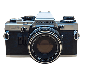 Câmera 35mm - Olympus OM-10 + Lente 50mm f/1.8