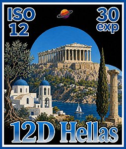 Filme 35mm - 12D Hellas - 30 poses - ISO 12 ou 25 - SEM DX