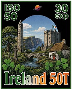 Filme 35mm - Ireland 50T - 30 exp - ISO 50 - SEM DX - Pré Venda