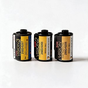 Kit de Filmes Raros 1 - Trilogia 250D - Kodak Vision 1 2 e 3 250D