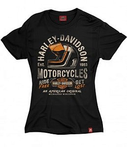 Baby Look Harley-Davidson Ride Free