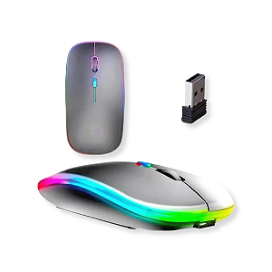 Mouse sem Fio 9H LED RGB