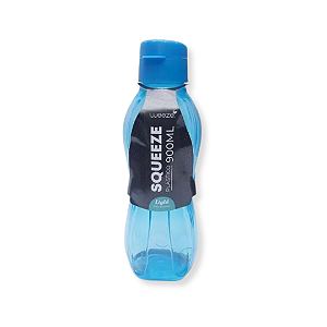 Garrafa de Água Squeeze Plástico 900ml Livre de Bpa Com Alça - Azul