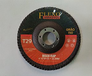 DISCO FLAP DE 4 1/2 115mm GRÃO 150 T29