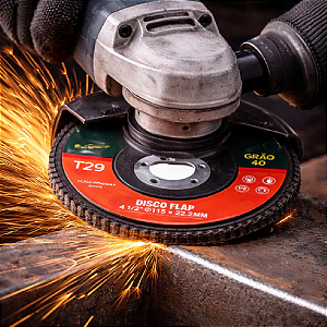 Disco Flap 4.1/2" 115mmx22,2mm Grão 60 T29 CX 10 und