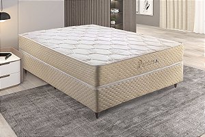 Conjunto cama box 138 cm + colchão premium 188x138x28