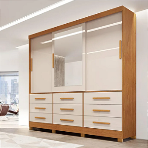 Guarda roupas Bianchi Turim cinamomo/off white