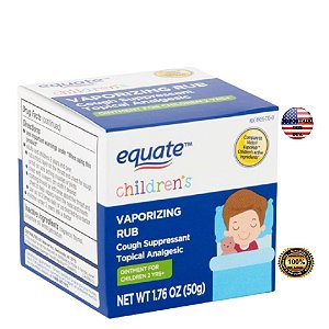 Descongestionante Vapor Rub Equate - Chindren"s 50g - Eua