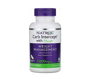 Bloqueador De Carboidratos Natrol Carb Intercept 1000mg com 60 capsulas - Usa