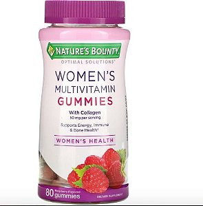 Multivitamínicas Mulheres 80 Gomas Framboesa Nature's Bounty