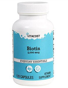 Suplement Vitamin Biotin 5000mcg 120 capsulas Vitacost - USA