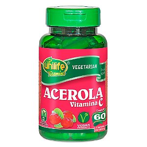 Acerola + vitamina C - 60 cápsulas