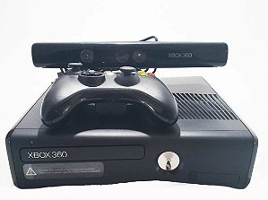 Console XBOX 360 500GB + Kinect Sensor + 2 Jogos + Controle sem Fio