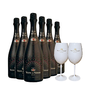 Kit Veuve du Vernay Brut Black + 2 taças exclusivas