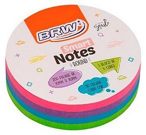 Smart Notes Round 70x70mm 4 Cores 200 Folhas Brw