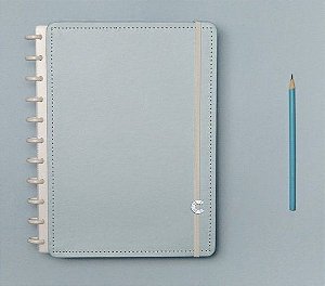 Caderno Inteligente Azul Pastel Grande