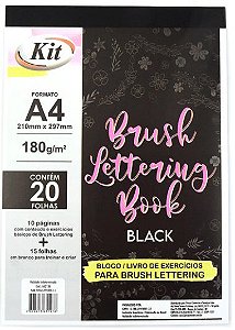 Bloco de Exercícios para Brush Lettering Book Black Kit