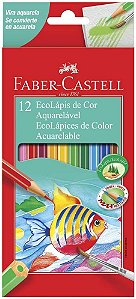 Ecolapis de Cor Aquarelavel 12 Cores Faber-Castell