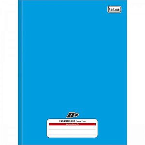 Caderno Quadriculado Universitário 7x7 Mm Brochura Capa Dura D+ Azul 96 Folhas Tilibra