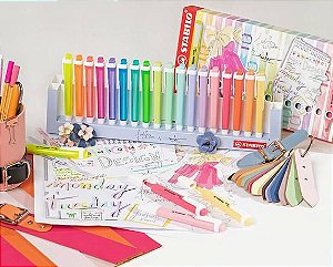 Marca Texto Stabilo Swing Cool Fashion Edition 18 cores