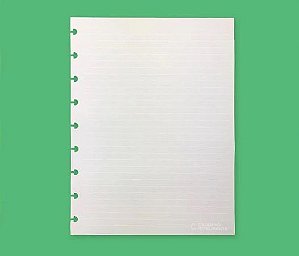 Refil Linhas Brancas Médio Pautado 30 folhas 120g Caderno Inteligente