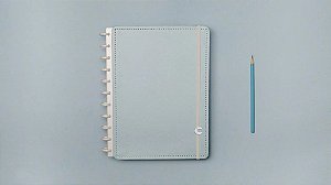 Caderno Inteligente Azul Pastel Grande 80 Folhas