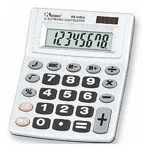 Calculadora de Mesa Kk-3181a Display 8 Dígitos Kenko