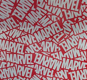 Plástico Auto Adesivo Marvel Logo (por metro)
