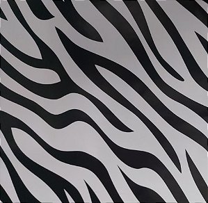Plástico Auto Adesivo Zebra (por metro)