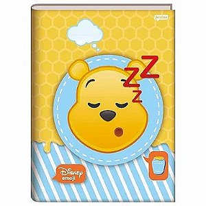 Caderno Pooh Emoji Disney 80F Brochura Pequeno 1/4 Tilibra