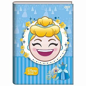 Caderno Cinderela Emoji Disney Brochura Grande Universitário Jandaia