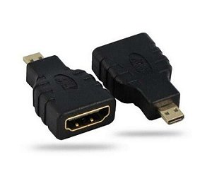 Adaptador Conector para Cabo HDMI Femea para Micro HDMI Macho
