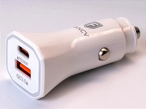 Carregador Veicular USB-C + USB CC-K02 Fancy