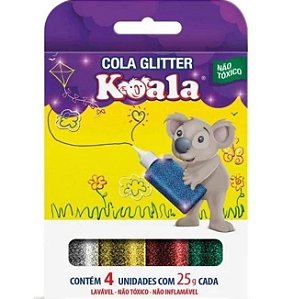 Cola Glittler 4 cores 25g cada Koala