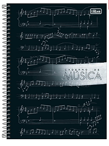 Caderno de Música Espiral Capa Dura Universitário Tilibra 80 Folhas