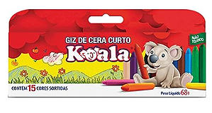Giz de cera curto Koala 15 cores
