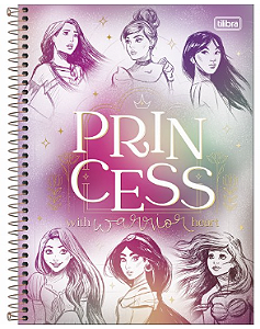 Caderno Princesas 1 Matéria 80 Folhas Tilibra
