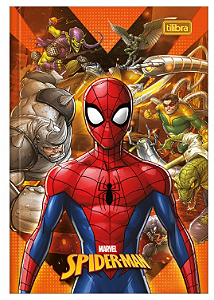 Caderno Brochura Capa Dura pequeno 1/4 Spider-Man 48 Folhas Tilibra