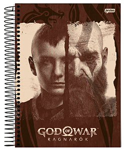 Caderno God Of War Universitário 10 Matérias 160 Folhas Jandaia
