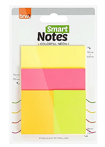 Smart Notes Colorful Neon 4 Cores Brw