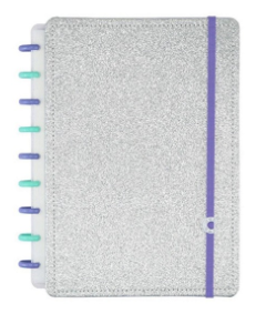 Caderno Inteligente Médio Lets Glitter Silver 2.0 80 Folhas