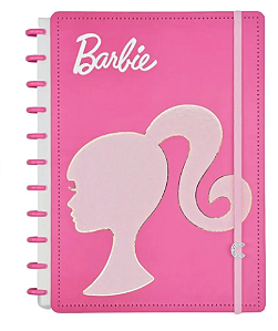 Caderno Inteligente Médio 80 Folhas Barbie Rosa