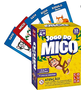 Jogo do Mico Com Jogo da Memória 55 Cartas Multicor Coluna